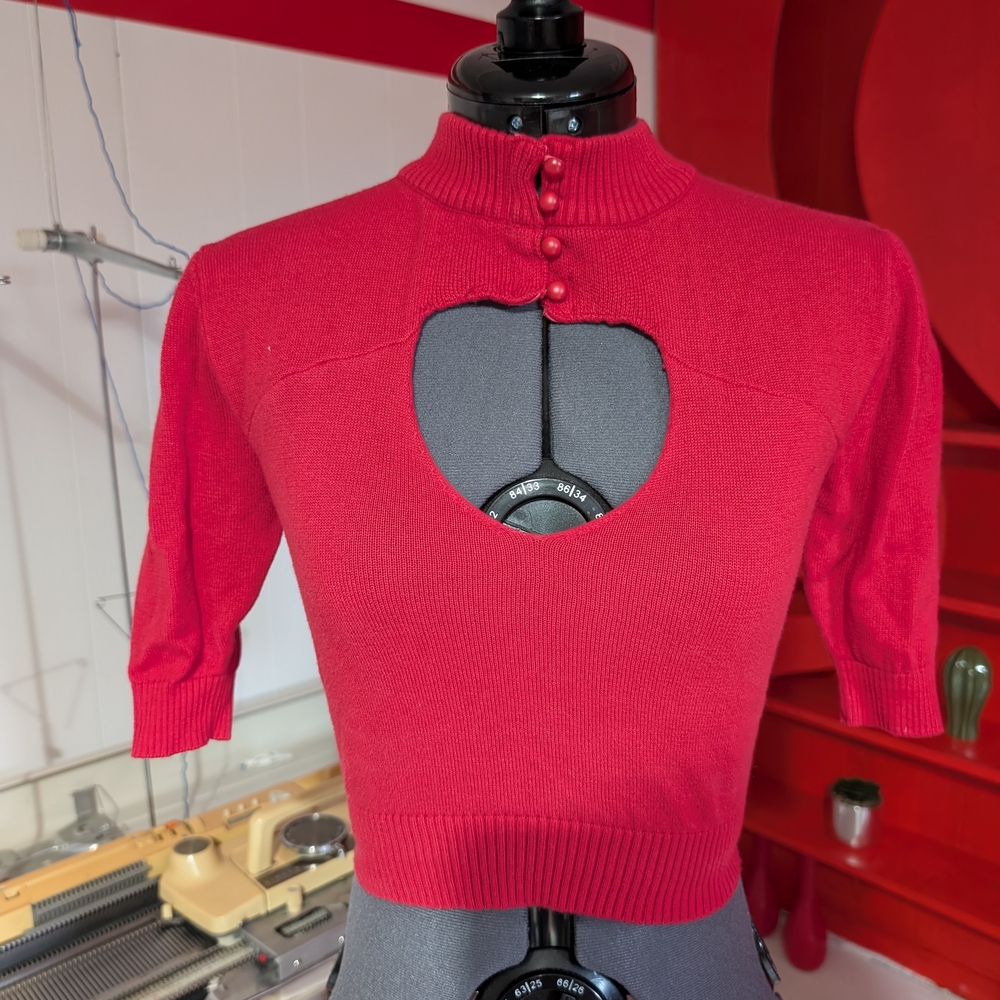 Collectif Vintage Red Knit Sweater